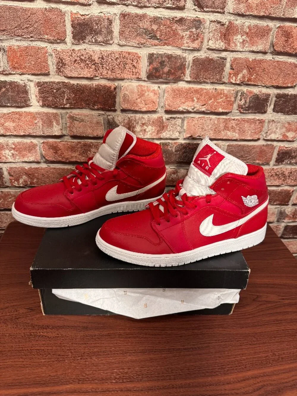Nike Air Jordan 1 Mid Gym Red White - Size 13
